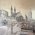 Illustionsmalerei Skyline Magdeburg